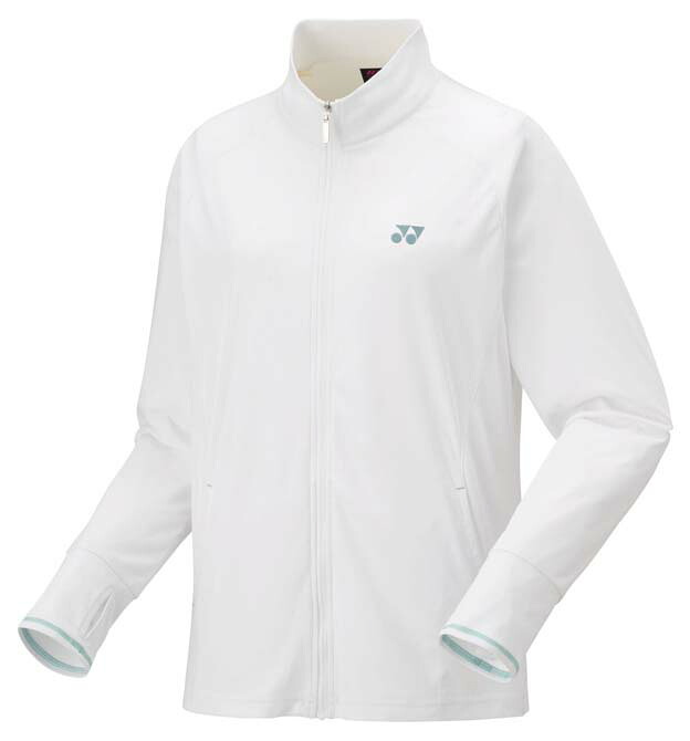 ヨネックス レディース ニットウォームアップシャツ（ホワイト・サイズ：M） YO-57087-011-M YONEX