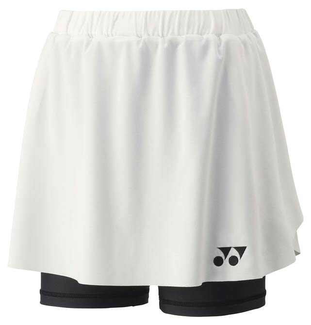 ヨネックス レディース スコート（下穿きスパッツ付）（白いこと・大きさ：M） YO-26181-011-M YONEX