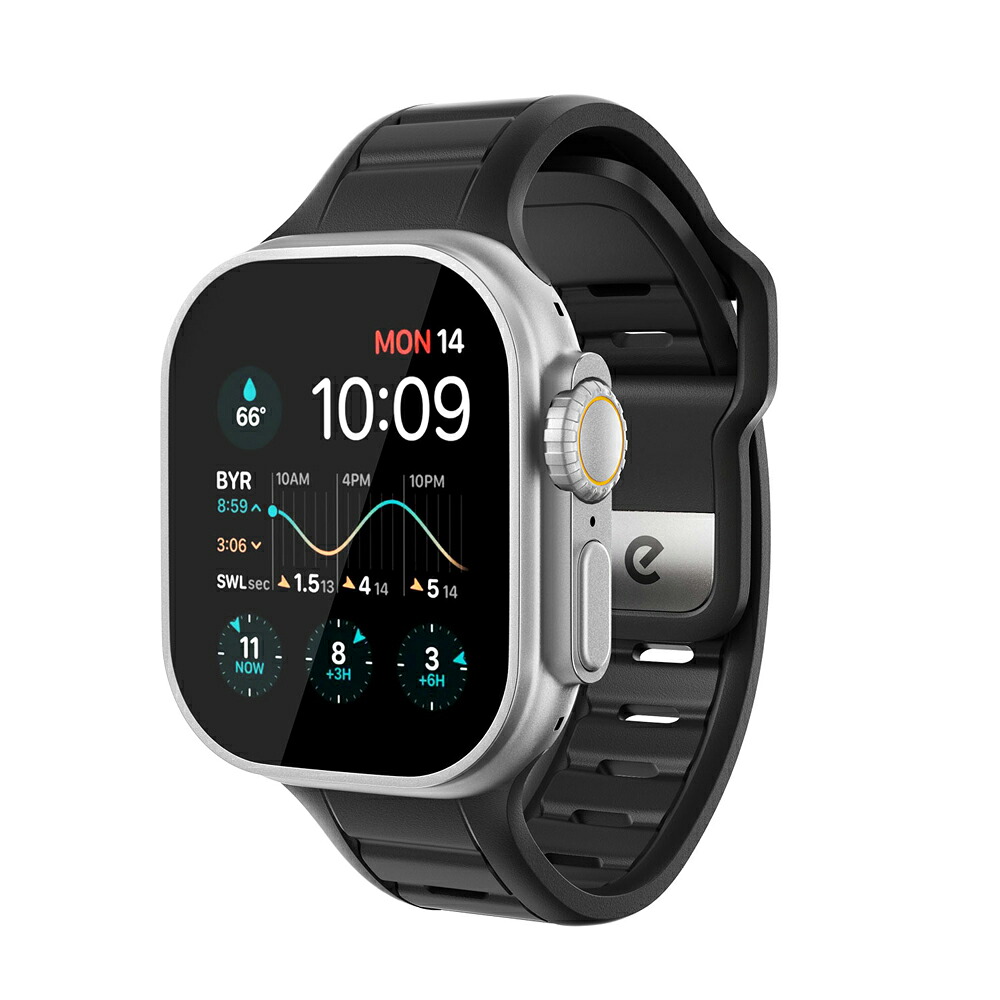 キーバッズ Apple Watch (49/46/45/44mm) ジャーニー ウォッチバンド（カーボンブラック） KeyBudz KB27599AW