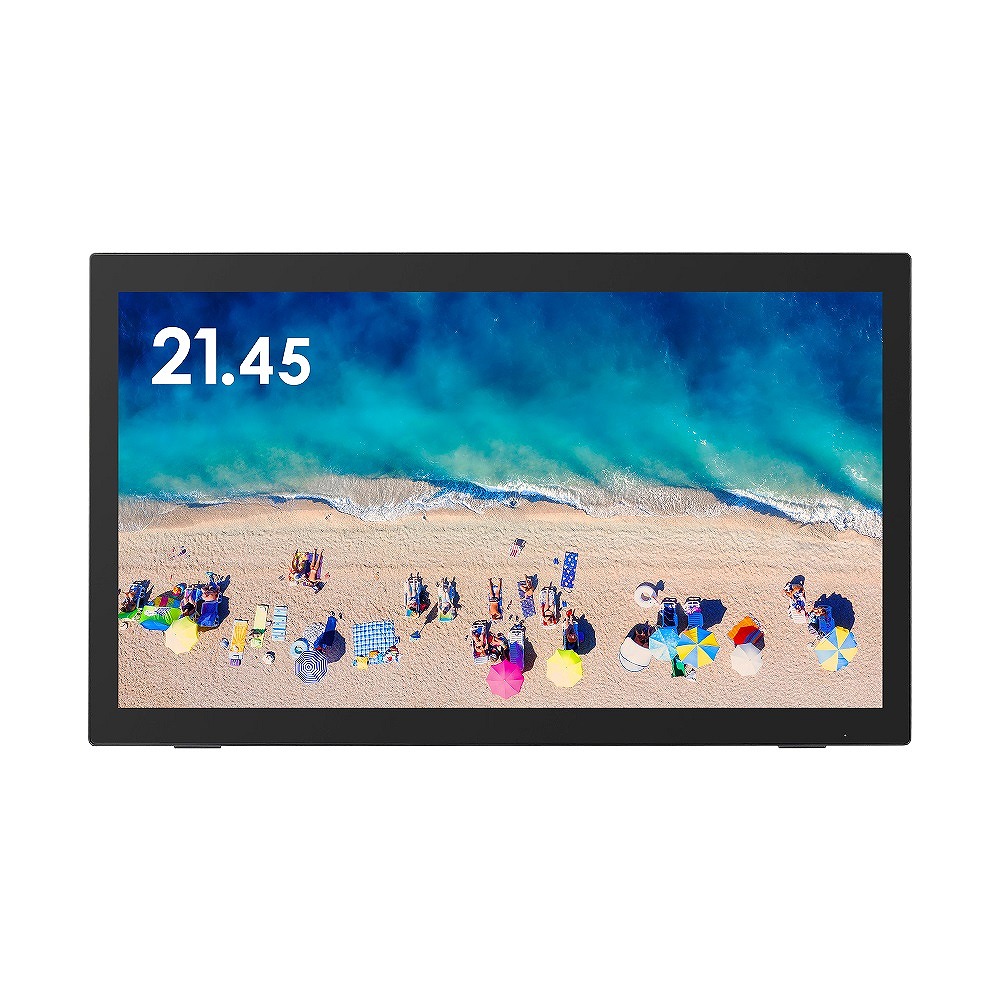 グリーンハウス｜GREEN HOUSE タッチパネル搭載液晶ディスプレイ(21.45型/VA/FullHD 1920×1080/75Hz/14ms/HDMI/DP/D-Sub/VESA/タッチパネル/3年保証)(ブラック)  GH-LCT22D-BK