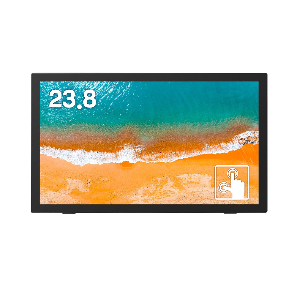 グリーンハウス｜GREEN HOUSE タッチパネル搭載液晶ディスプレイ(23.8型/FSA/FullHD 1920×1080/75Hz/6ms/HDMI/DP/D-Sub/VESA/タッチパネル/3年保証)(ブラック)  GH-LCT24C-BK