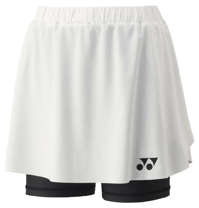 ヨネックス レディース スコート（下穿きスパッツ付）（白いこと・大きさ：L） YO-26181-011-L YONEX