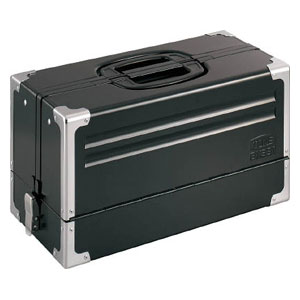 TONE ツールケース（メタル）　V形3段式　マットブラック BX331BK