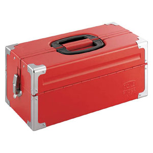 TONE ツールケース（メタル）　V形2段式　433X220X195mm　レッド BX322