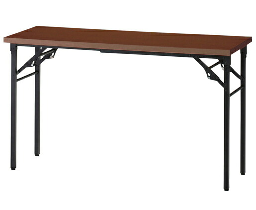 トラスコ中山 折りたたみ会議テーブル　1800X600XH700　棚板なし・ウォールナット[他商品と同時購入不可]メーカー直送品(沖縄県・離島お届け対象外) TST-1860-WN [TST1860WN]