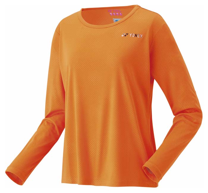 ヨネックス レディース ロングスリーブTシャツ（ファインオレンジ・サイズ：M） YO-16815-428-M YONEX