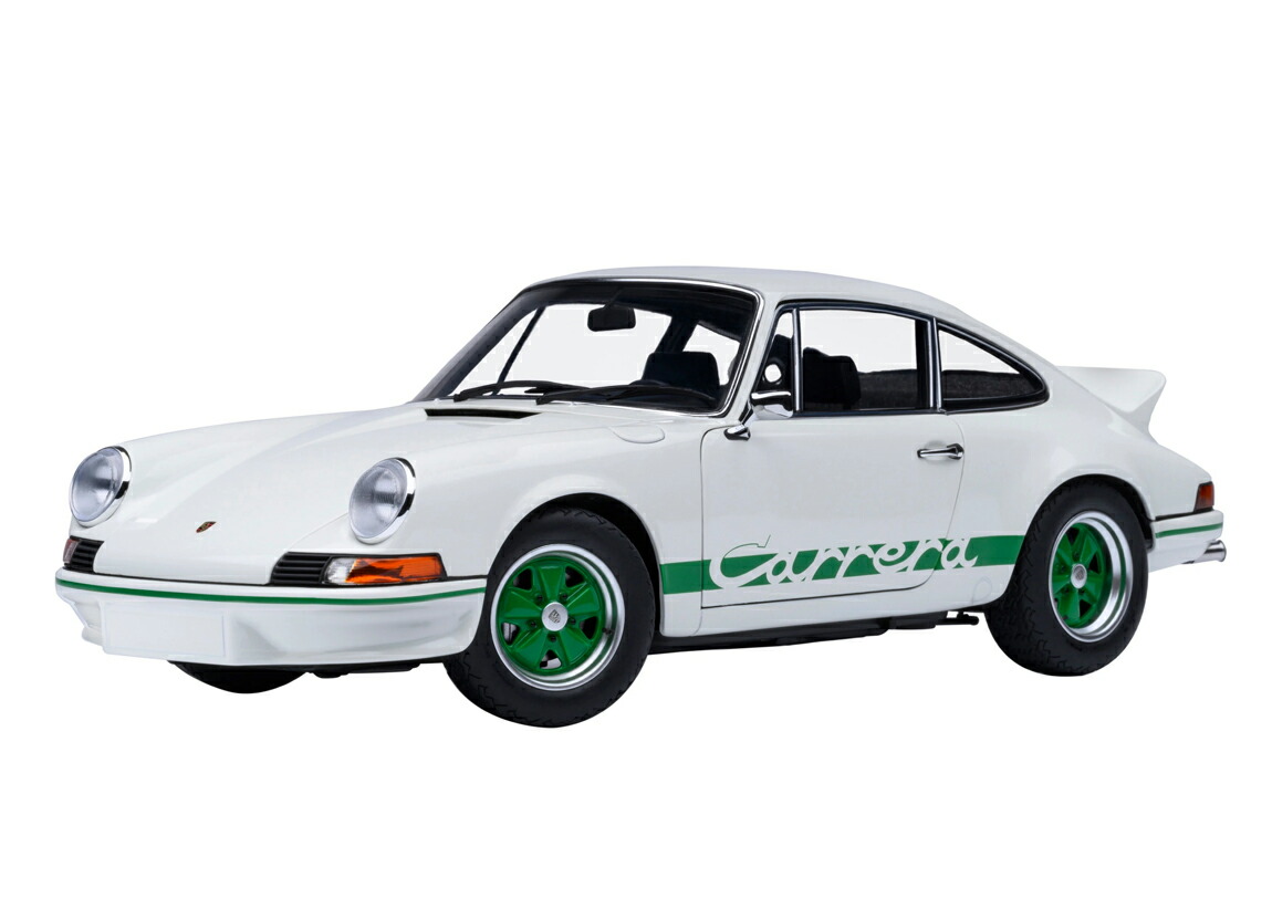 オート美術 1/18 ポルシェ 911 カレラ 2.7 RS （グランプリ白いこと/緑であること・縞模様）【78031】 ミニカー