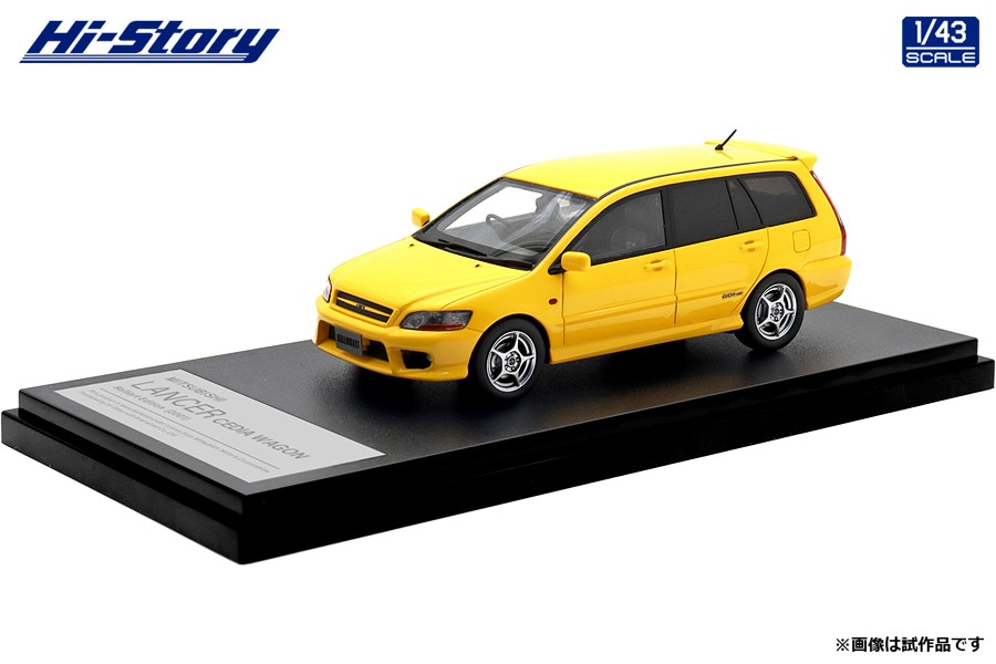 御機嫌謂われ因縁 1/43 MITSUBISHI LANCER CEDIA WAGON Ralliart Edition (2001) ダンデライオンイエロー【HS505YE】 ミニカー