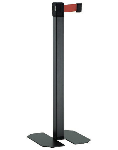 トラスコ中山 ベルトパーテーション　ブラック　ベルトカラーレッド TABP-BK/R [TABPBKR]｜Joshin web 家電とPCの大型専門店