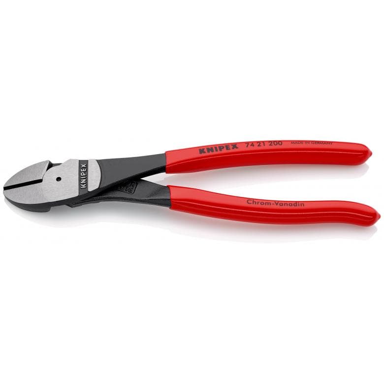 クニペックス 強力型ニッパー　12°オフセット型　200mm 74 21 200 KNIPEX