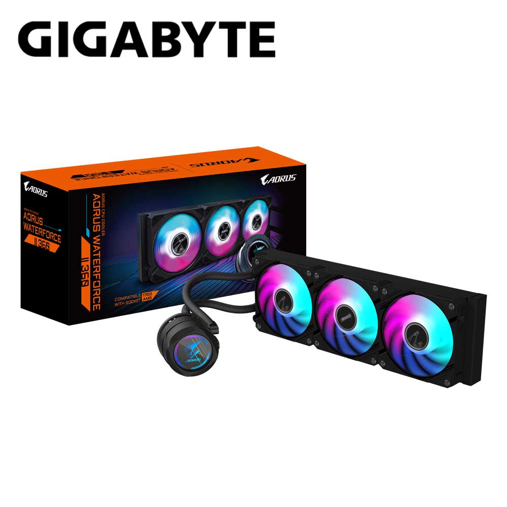 GIGABYTE|ギガバイト 3連ファンラジエーター搭載 水冷CPUクーラー (ブラック) AORUS WATERFORCE II 360|Joshin web 家電とPCの大型専門店