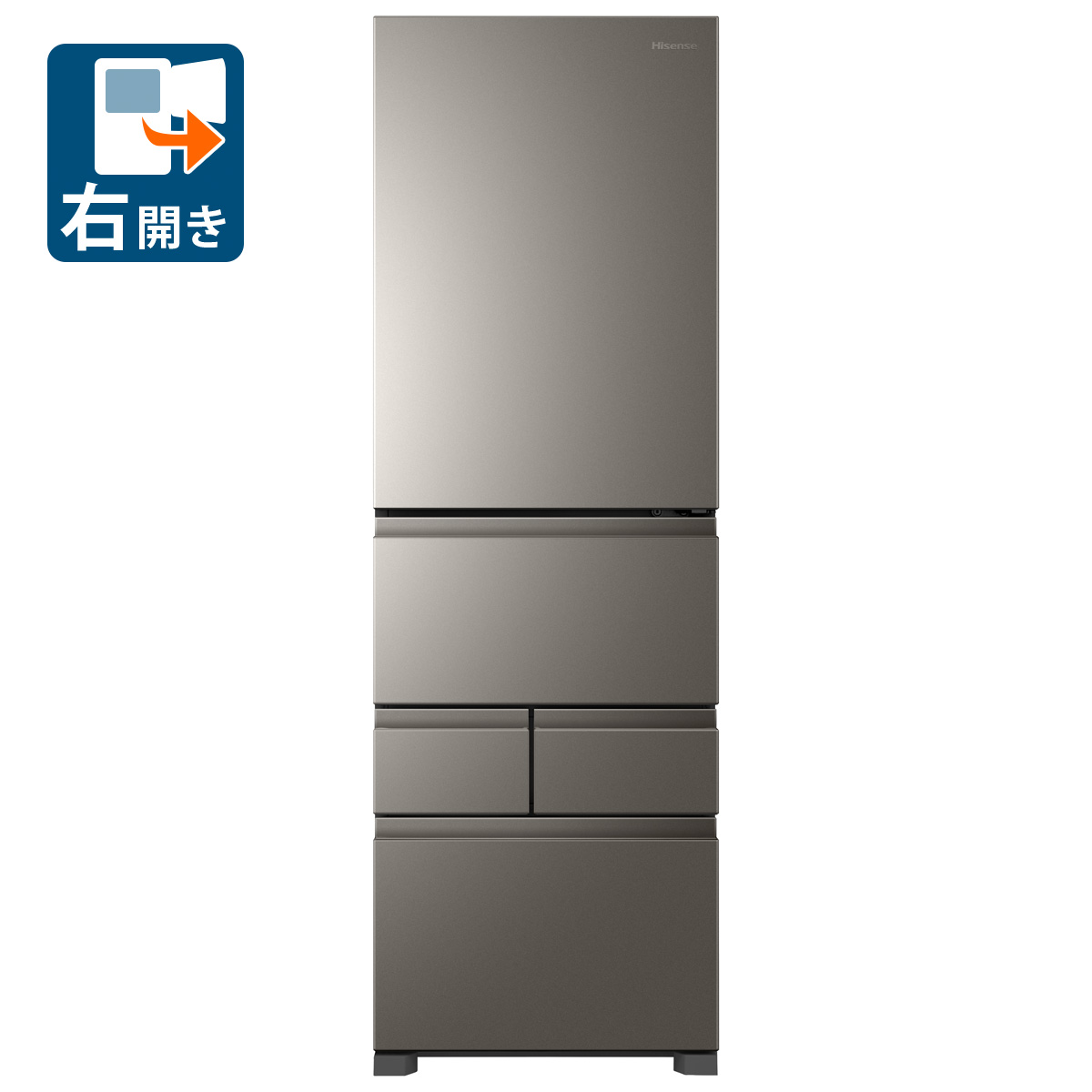（判定基準備え付ける料込_Aｴﾘｱのみ）御機嫌検出 450L 5部屋の入り口電気冷蔵庫（アッシュブラック）【右車のドア】 HR-DC450KB Hisense [HRDC450KB]