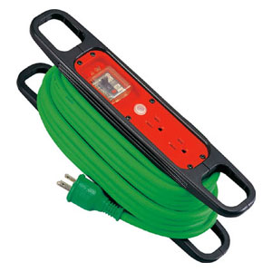 日動工業 ハンドリール　100V　3芯×10m　緑　アース過負荷漏電しゃ断器付 HREK102G