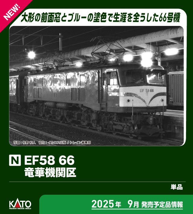 ［鉄道模型］カトー (Nゲージ) 3040-1 EF58 66 竜華機関区