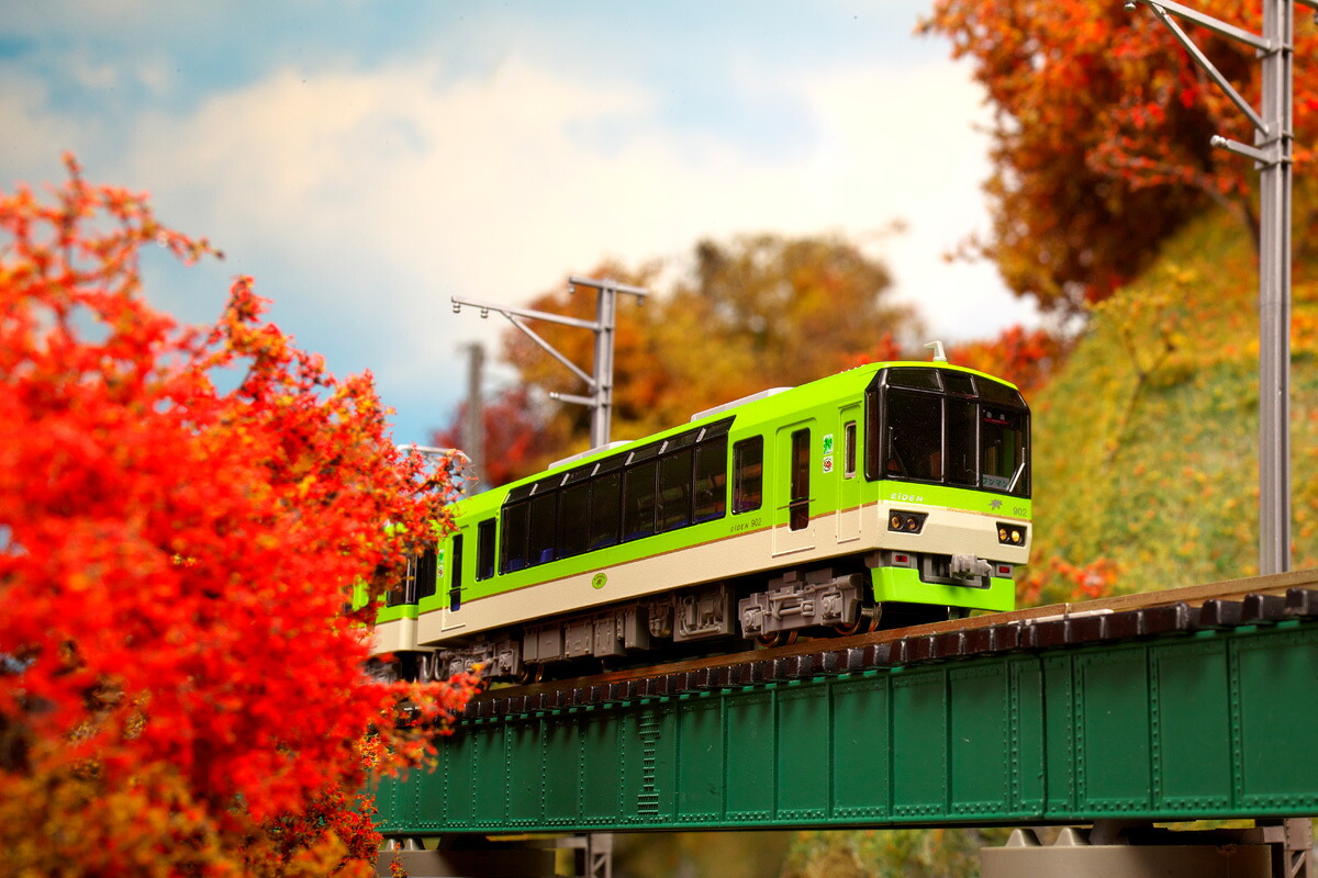 ［鉄道模型］カトー 【再生産】(Nゲージ) 10-1528 叡山電鉄900系＜青もみじきらら＞（メープルグリーン）【特別企画品】