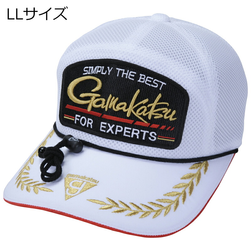 がまかつ オールメッシュキャップ ワッペン LLサイズ(ホワイト) オールメッシュキャップワッペンLLサイズ(ホワイト) Gamakatsu 帽子