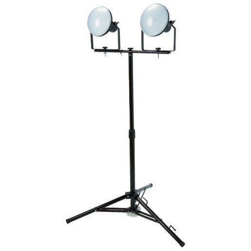 トラスコ中山 LED投光器 DELKURO 三脚タイプ 2灯 50W 10m アース付 2芯3芯両用タイプ RTLE-510EP-SK2 TRUSCO