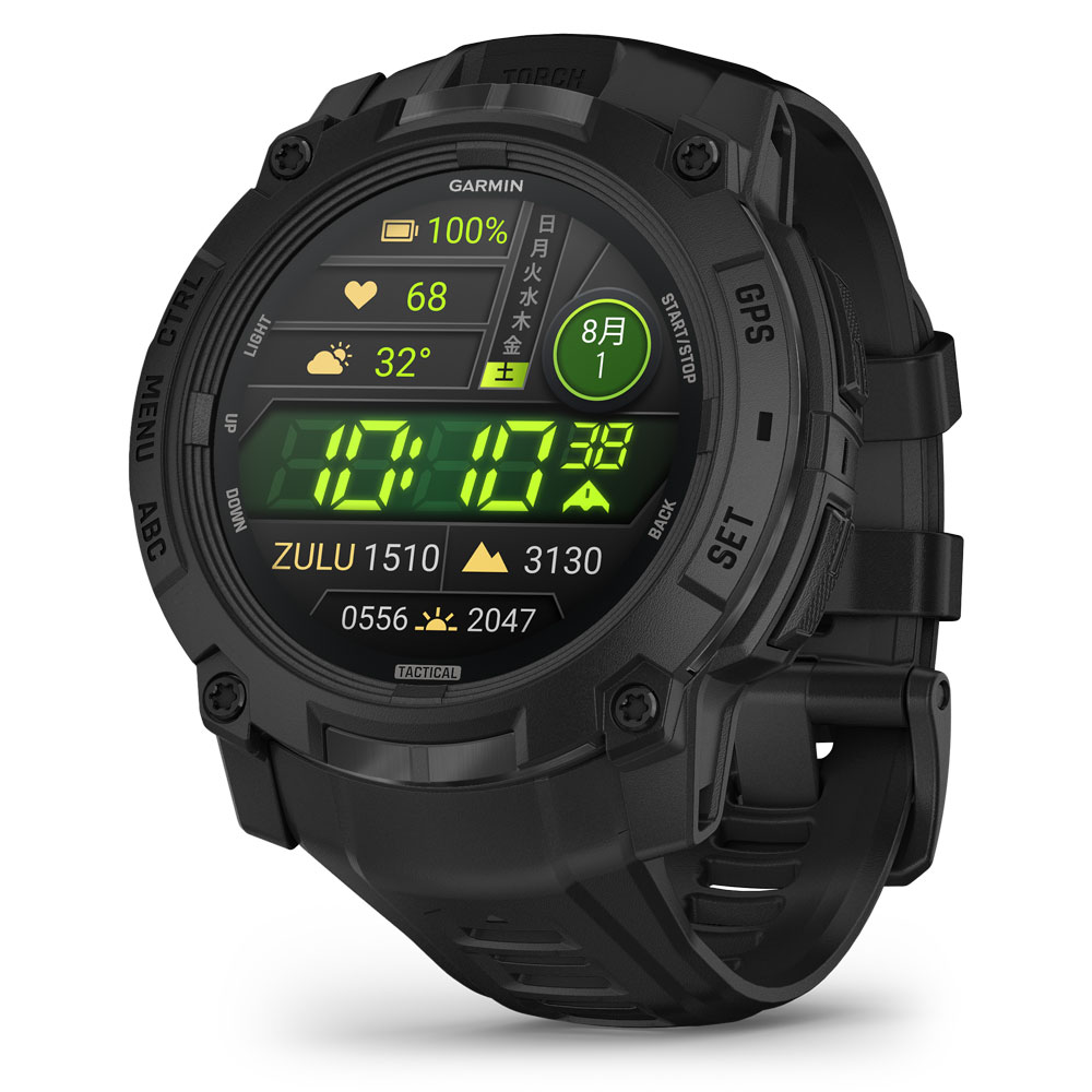 ガーミン Instinct 3 AMOLED 50mm Black / Tactical Black【Suica対応】スマートウォッチ 010-03020-80 [0100302080]【返品種別A】