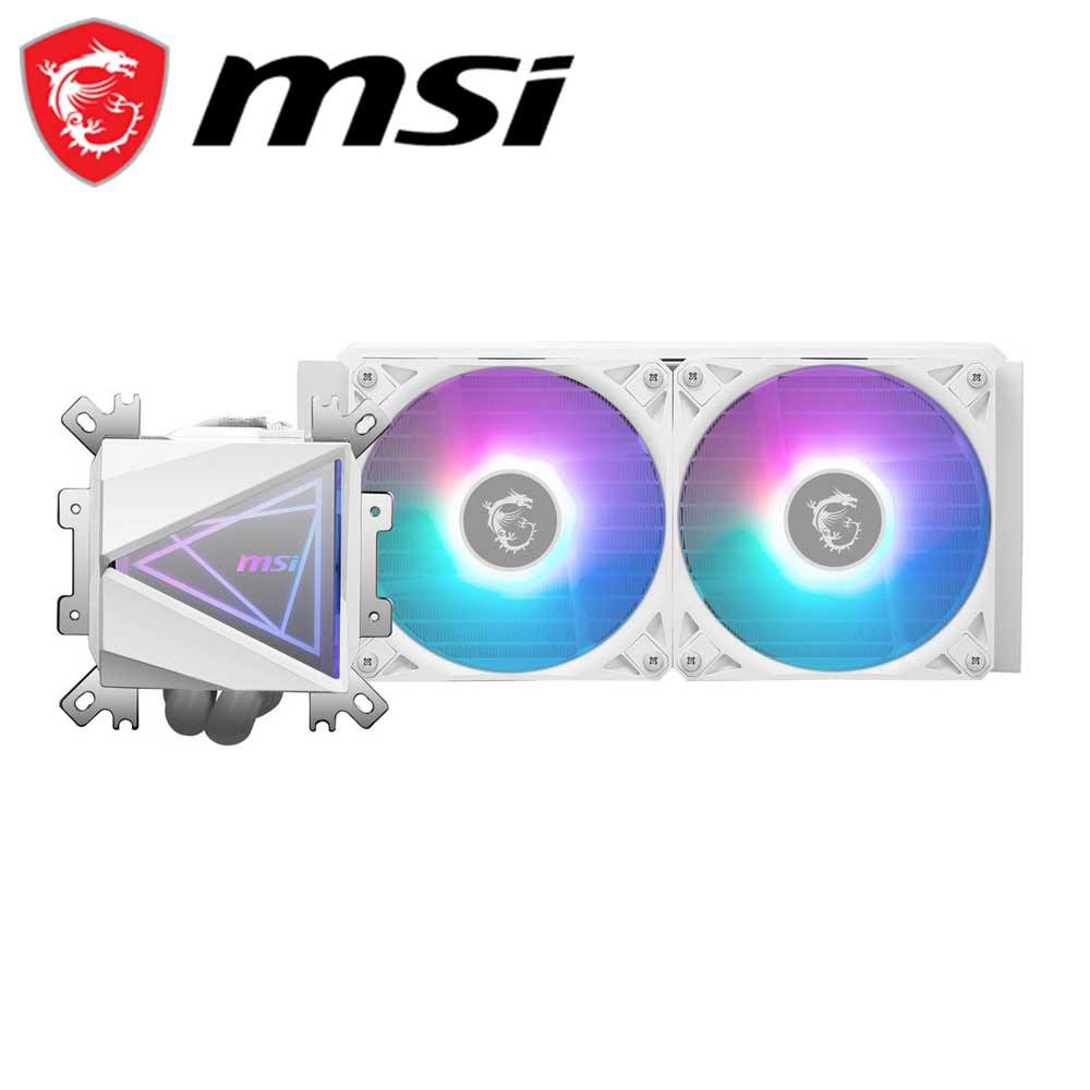 MSI｜エムエスアイ 水冷一体型CPUクーラー MAG CORELIQUID I240 WHITE（ホワイト、240mm） MAGCORELIQUIDI240W