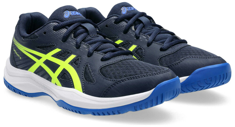 アシックス ジュニア バレーボールシューズ UPCOURT 6 GS（Midnight/Safety Yellow・サイズ：19.0cm） 1074A045-401-19.0 asics