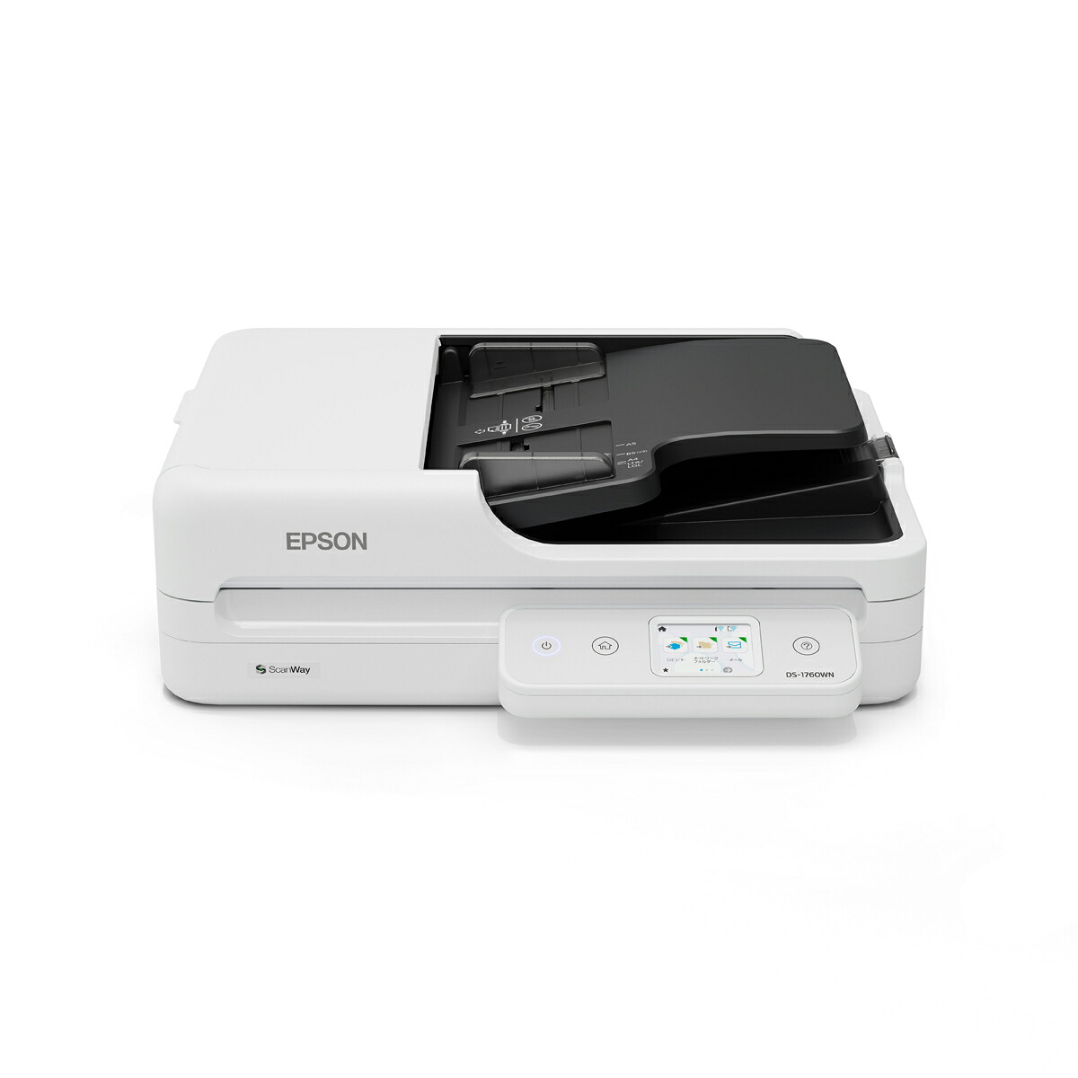 エプソン A4フラットベッドスキャナー　ADF搭載 有線/無線LAN 2.4型タッチパネル DS-1760WN｜Joshin web 家電とPCの大型専門店
