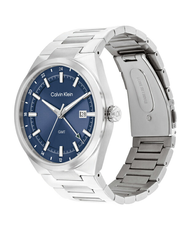 カルバン・クライン 【国内定め事品】DISTINGUISH GMT 水晶 メンズ手あい 25200488【返品カテゴリー化B】