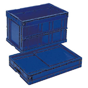 岐阜プラスチック工業 折りたたみ入れもの 181L（うす暗い青み） CBS175C DB