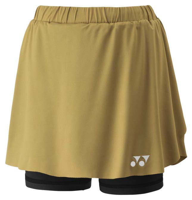 ヨネックス レディース スカート（インナースパッツ付）（ゴールド・サイズ：M） YO-26181-016-M YONEX