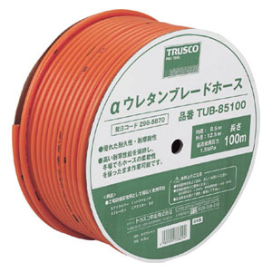 トラスコ中山 αウレタンブレードホース 8.5X12.5粍 100m 膜鳴楽器巻 TUB85100