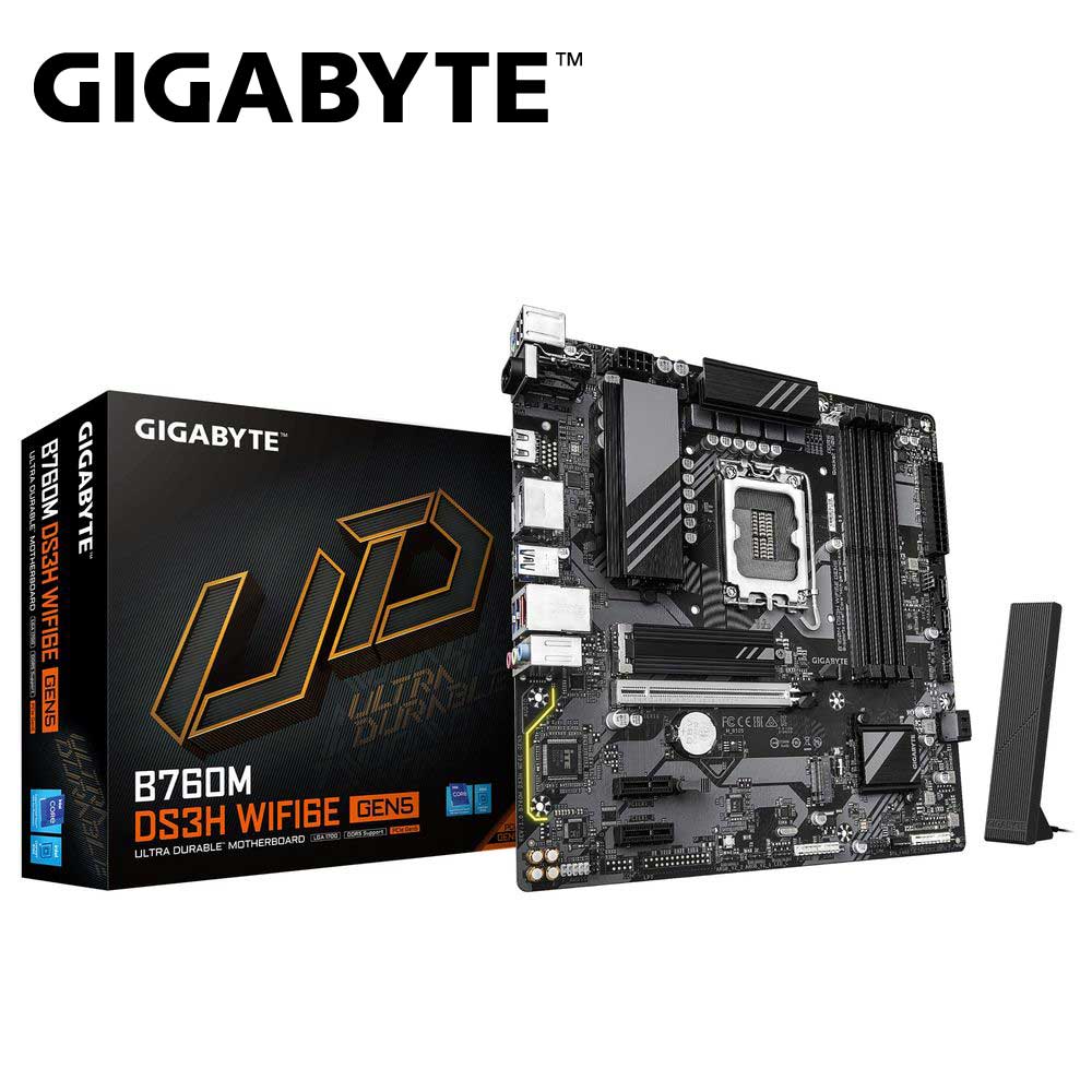 GIGABYTE｜ギガ働き口 GIGABYTE B760M DS3H WIFI6E GEN5 / Micro-ATX相応う母ちゃんゲーム盤（黒いこと）  B760MDS3HWF6EGEN5