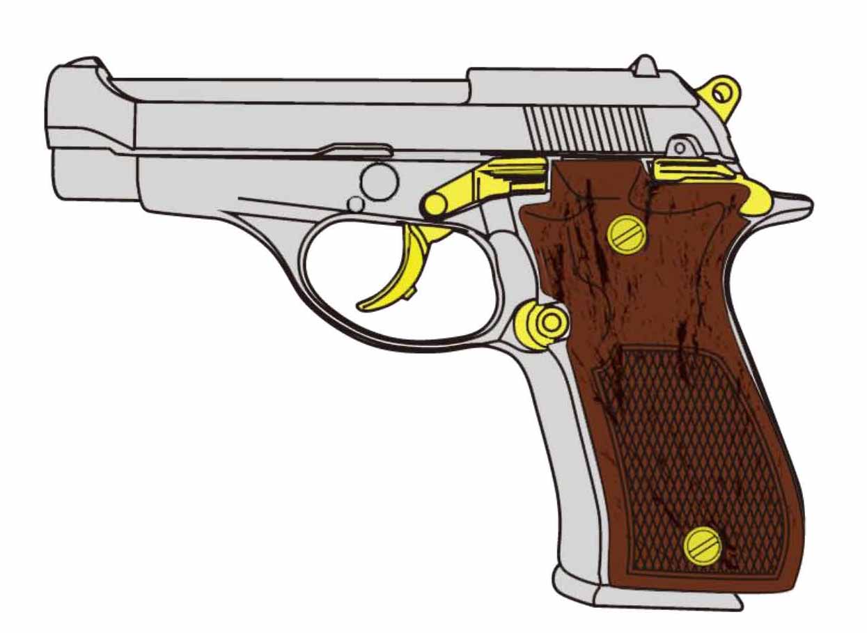 マルシン工業 完成品 M84 特別仕様 エクセレントヘビーウエイト プレミアムエディション ハーフチェッカー木製グリップ仕様 モデルガン