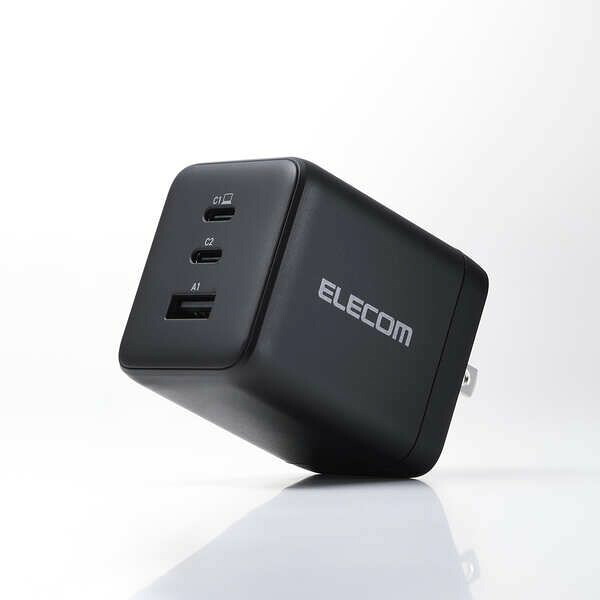 エレコム USB Power Delivery 100W AC充電器(Type-C×2+Type-A×1) ACDC-PD104100BK