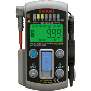 三和電気計器 スマートスタイル7レンジ式デジタル絶縁抵抗計 HG561H