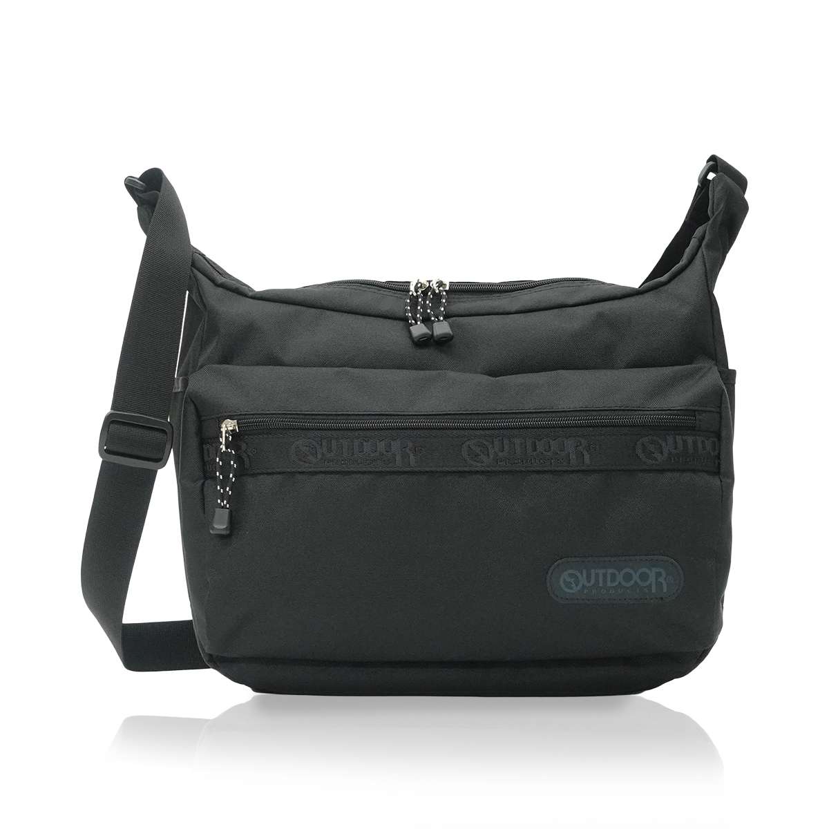 OUTDOOR PRODUCTS ロゴテープ マルチポケット ショルダーバッグ（ブラック3(ブラックラベル)） 22439830-BLK3 アウトドアプロダクツ
