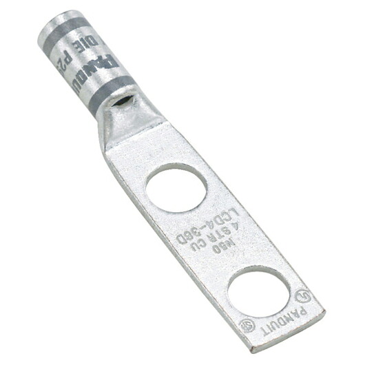 パンドウイットコーポレーション Pan-Lug　銅製圧縮端子　標準バレル　2つ穴　外径：12.2mm　全長：56.9mm(50個入) LCD6-14A-L