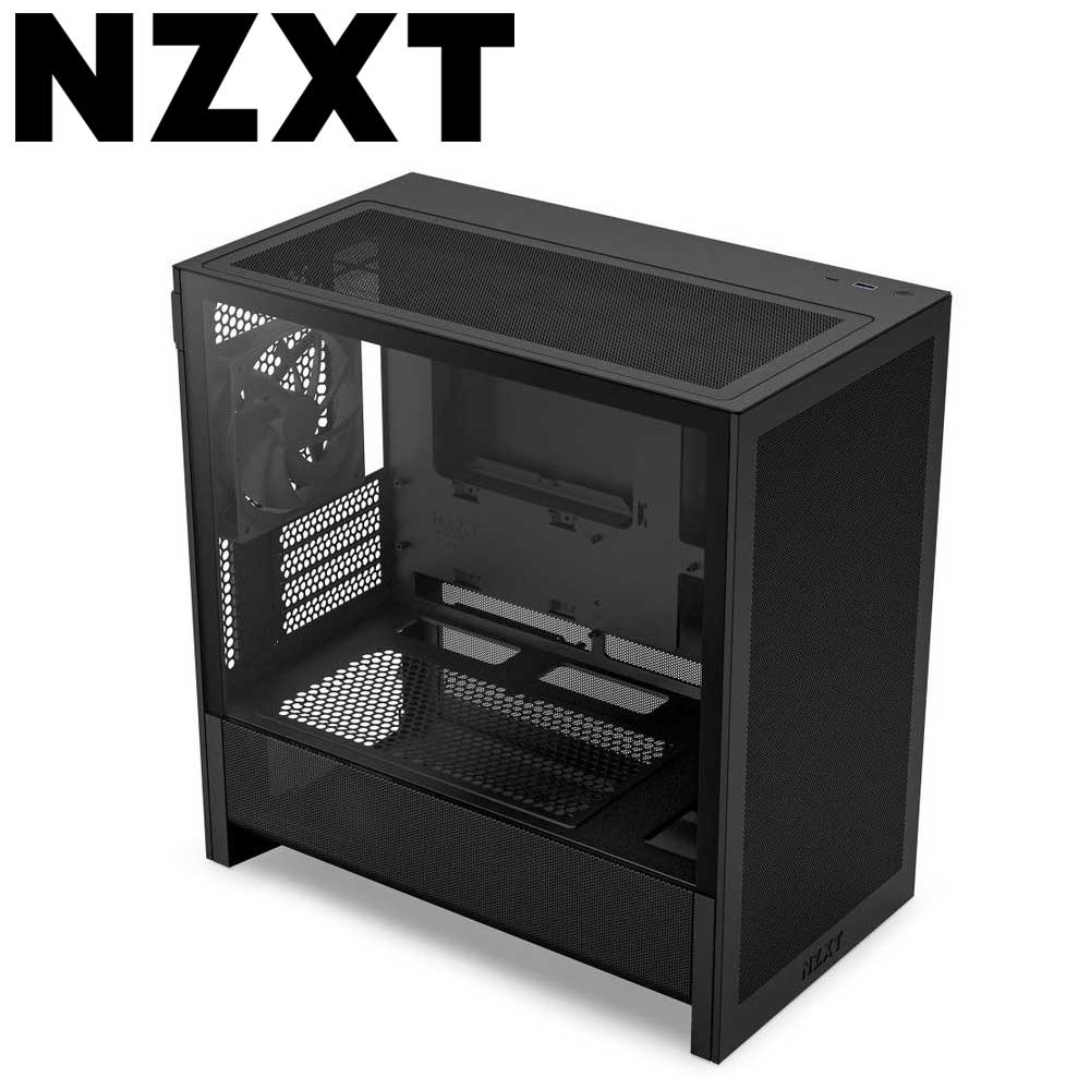 NZXT MicroATX対応PCケース H3 Flow【Micro-ATX/Mini-ITX】（ブラック） CC-H31FB-01