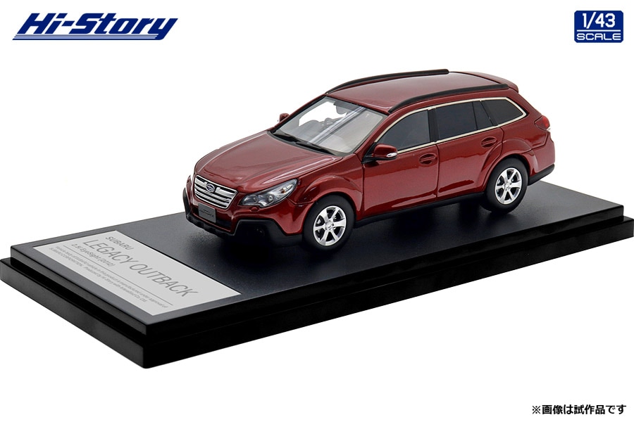 御機嫌謂われ因縁 1/43 SUBARU LEGACY OUTBACK 2.5i EyeSight (2012) ヴェネチアンレッド・パール【HS512RE】 ミニカー