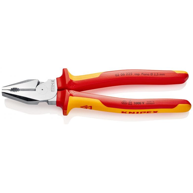 クニペックス 1000V絶縁強力型ペンチ　225mm 02 06 225 KNIPEX