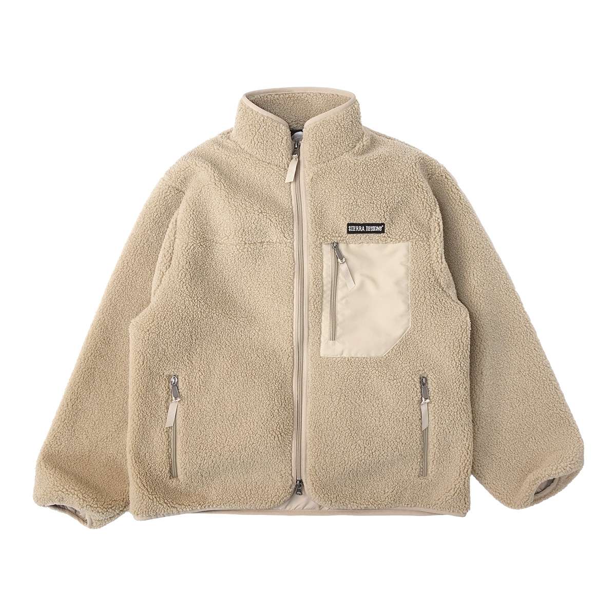 SIERRA DESIGNS(シエラデザインズ) ボアフリース スタンドジャケット（ベージュ・サイズ：M） 20964015-BEI-M｜Joshin web 家電とPCの大型専門店