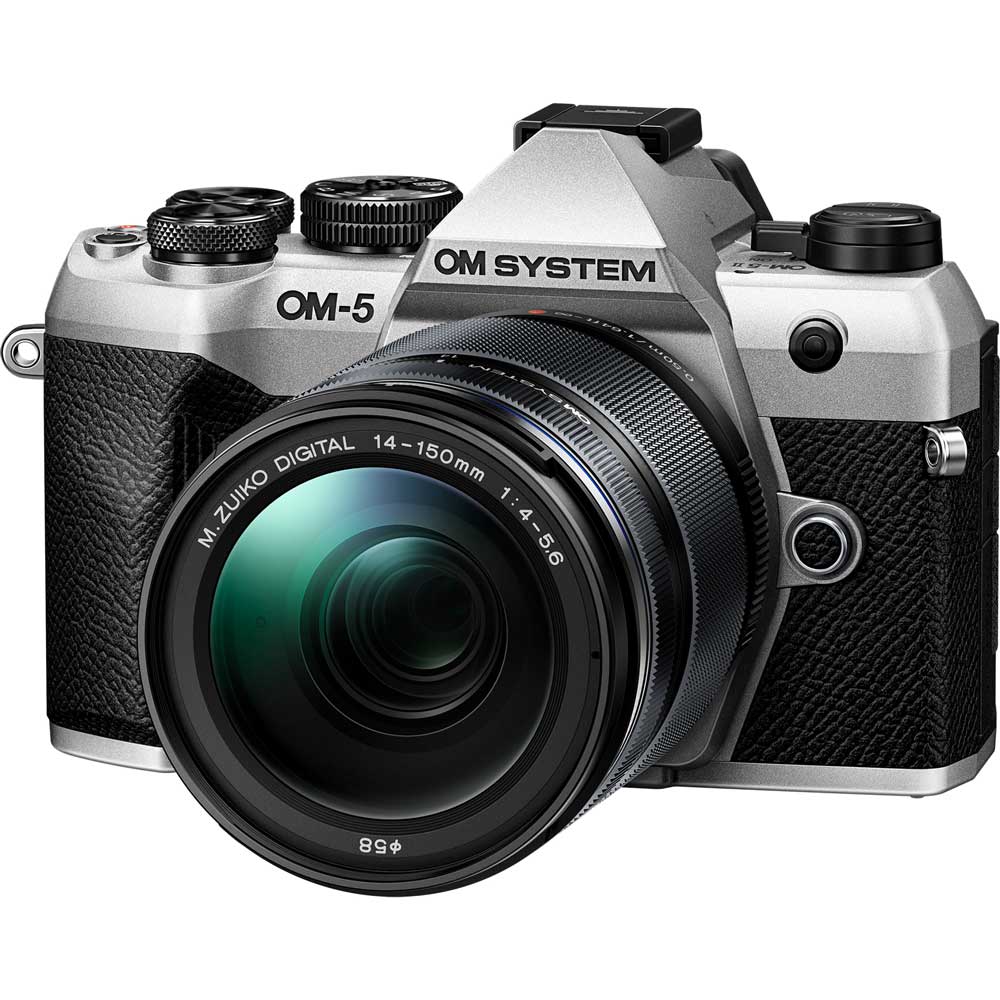 OM SYSTEM 鏡鑑受け答え一眼写真機「OM SYSTEM OM-5 Mark II」14-150粍 II 水晶体一揃いの道具（しろがね色） OM-5MK2_14-150KITSLV