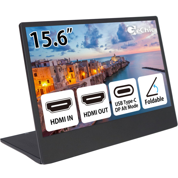 GeChic｜ゲシック 移動性液晶見せびらかす(15.6型/AASまたはADSDS/FullHD 1920×1080/15ms/HDMI/USB Type-C)(黒いこと) On-Lap M505E-R2 GEC-ON-LAP/M505E