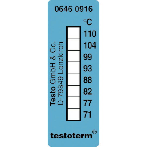 テストー サーモシール +71℃～+110 ℃ (10枚) 使い捨てタイプ 0646.0916 +71-+110 testo