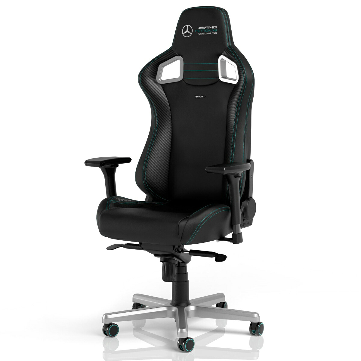 noblechairs ゲーミングチェア EPIC Mercedes-AMG Petronas Formula One Team - 2021 Edition NBL-EPC-PU-MPF-SGL ノーブルチェアーズ　エピック　メルセデスAMG　マットブラック [NBLEPCPUMPFSGL]