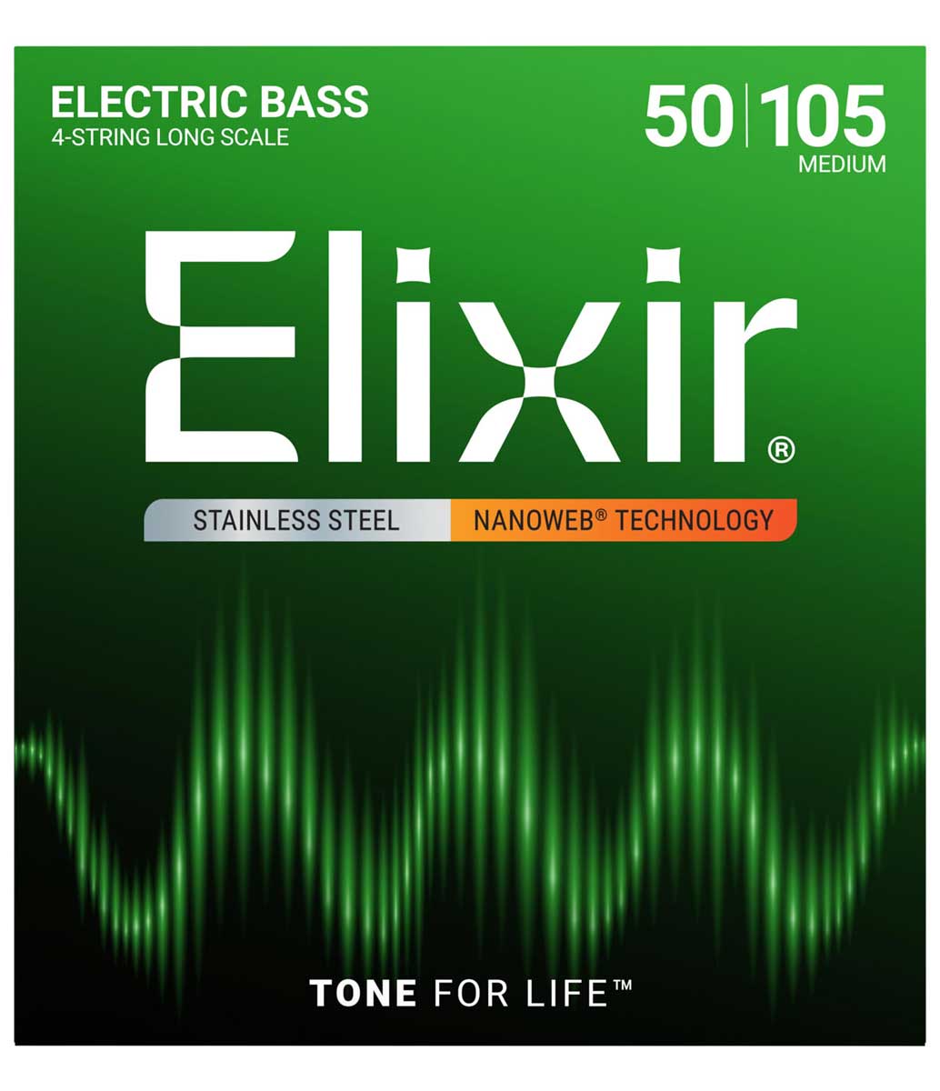 エリクサー エレキベース弦（4-String Medium Long Scale/.050 -.105） 14702(ELIXIR) Elixir ELECTRIC BASS STAINLESS NANOWEB