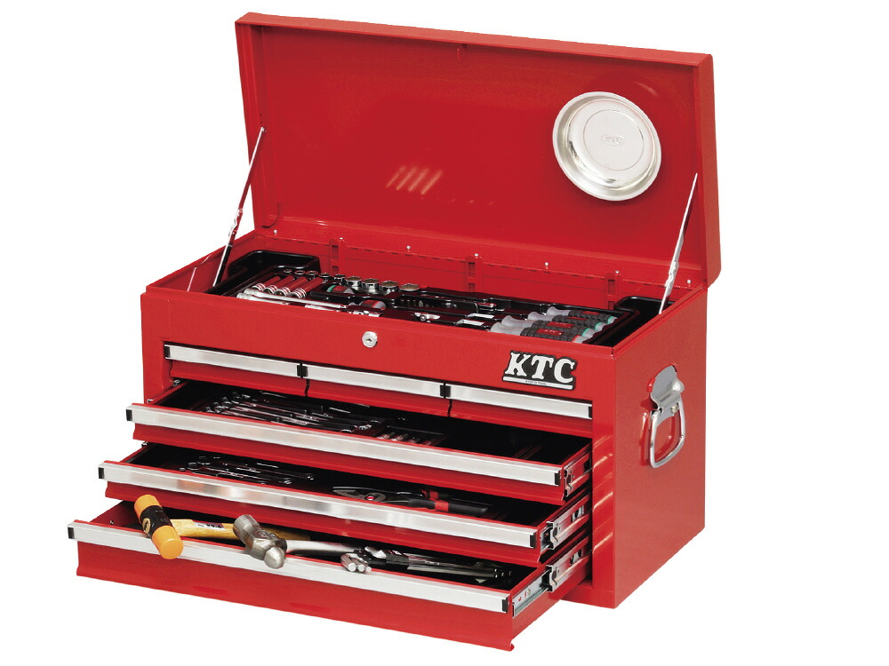 KTC(京都機械工具) 9.5sq 手道具仕掛ける チェストタイプ 68点組 SK36813XB