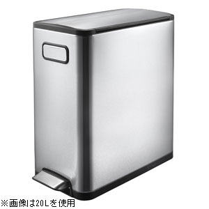 EKO JAPAN エコ飛球 踏み段壜30L（しろがね色） EK9377MT-30L 砂ぼこりボックス席 [EK9377MT30L]