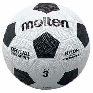 F3W モルテン サッカーボール 3号球(ゴム) Molten 亀甲ゴムサッカーボール (白×黒)