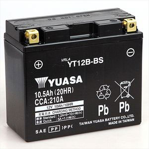 台湾ユアサ バイク用バッテリー【電解液注入・充電済】[他商品と同時購入不可] YT12B-BS YUASA
