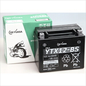 GSユアサ シールド型 バイク用バッテリー[他商品と同時購入不可] YTX12-BS GS YUASA