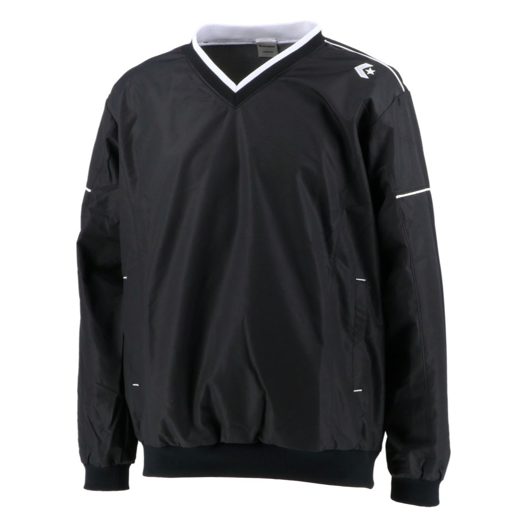 コンバース Vネックウォームアップジャケット（ブラック・サイズ：2XO） CB162510S-1900-2XO CONVERSE